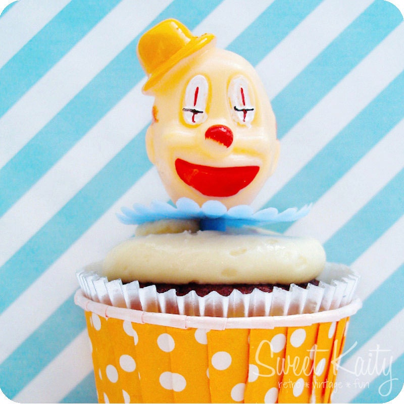 12 Large Circus Clown Cupcake Toppers - Circus Birthday Party Il_170x135