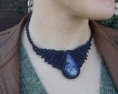 OOAK Sodalite Micro Macrame Necklace, Jewellery, Gems