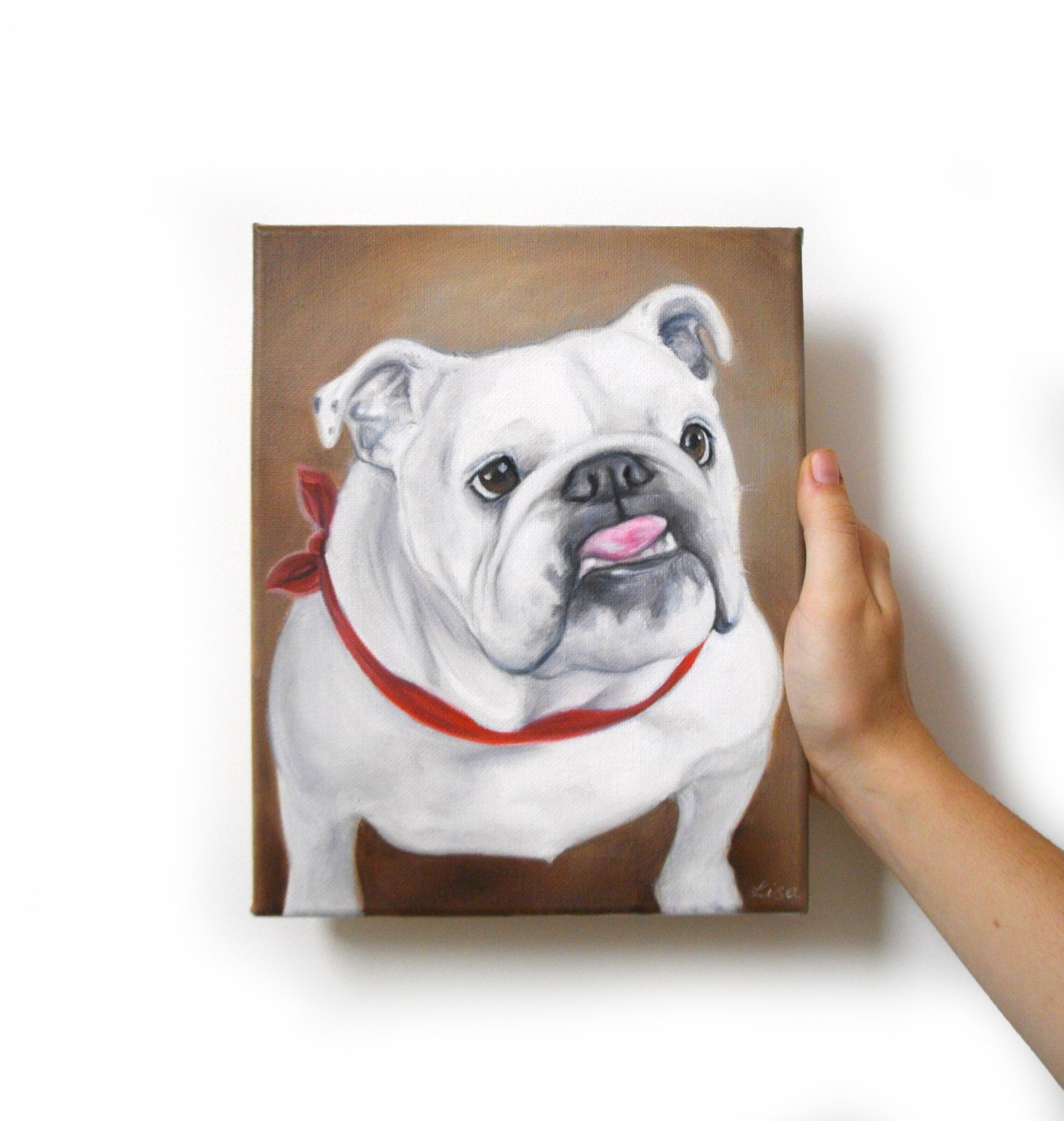 8x10 Custom pet portrait, original oil painting dog cat animal pet lover painting unique handmade gift idea