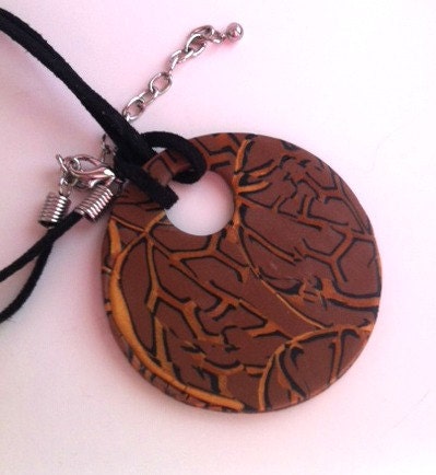 Animal Print Pendant Necklace - Polymer Clay Jewelry