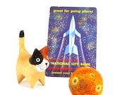 Io Jupter's Moon Catnip Cat Toy - Needle Felted Wool