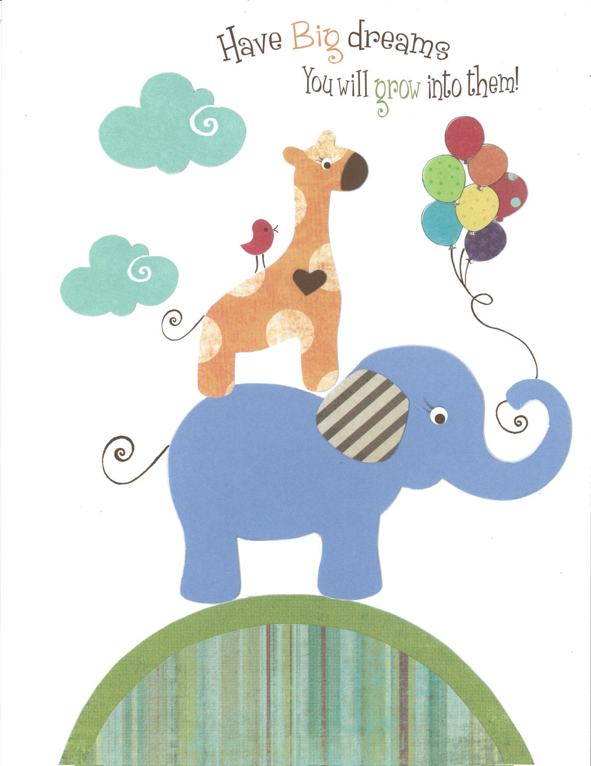 Baby boy nursery, Baby elephant art, giraffe nursery art, baby art print, Circus animals Pottery Barn, Migi Alphabet, train decor