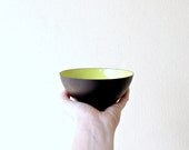 Vintage Krenit Enamel Bowl - Lime Green, 5"
