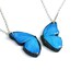 Blue Butterfly Friendship Necklace, Blue Morpho, 16 inch chains