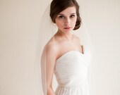 Fingertip Length Tulle Veil, Bridal Veil, Tulle Veil - Clara  MADE TO ORDER