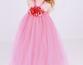 Flower Girl Tutu Dress - Coral - Caribbean Breeze - 3-4 Toddler Girl Il_170x135