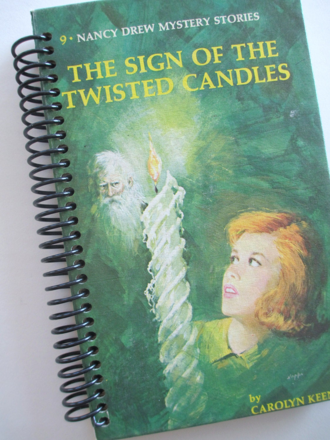 NANCY DREW MYSTERIES book journal notebook Recycled Upcycled Spiral Bound  Carolyn Keene