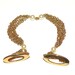 Vintage Sweater Guard Multi Chain Faux Pearl Oval