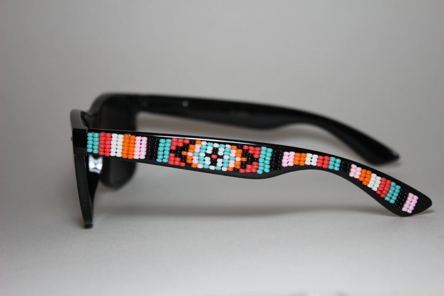 hand beaded sunglasses tribal print