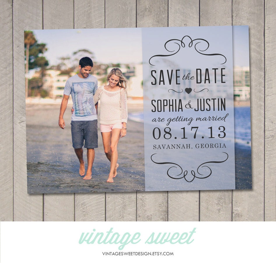 Save the Date Magnet / Card (Printable) by Vintage Sweet