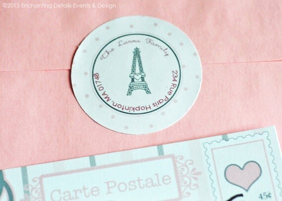PARIS Printable Address Labels Enchanting Paris Il_570xn