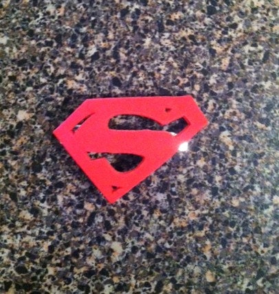 Red Superman Logo Barrette