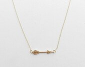 Arrow necklace on 14k gold filled chain.