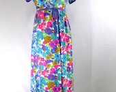 Vintage Maxi Dress 1970s  Mod Retro Hippie