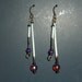 Handmade Alaska Porcupine Quill Earrings With Vintage Faceted Bead