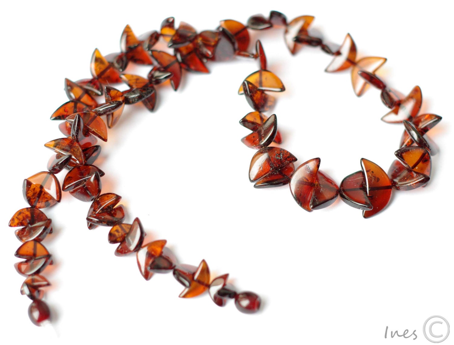 Baltic Amber Half Moon Necklace