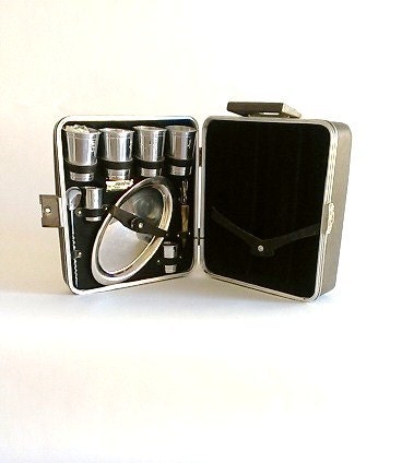 Executair 707 Vintage Portable Bar Set  Travel Bar    TRAV L BAR