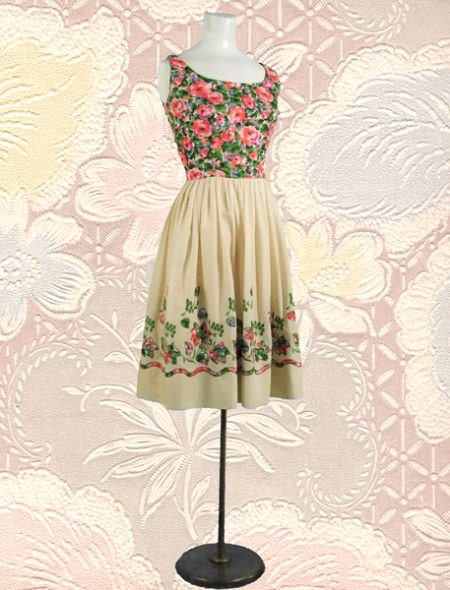 Summery 1960s Kim Kory  cotton summer dress