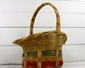 VIntage Easter Basket Made in Mexico Fluted Easter Basket