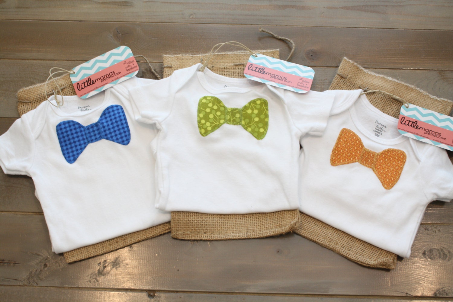 Bowtie Onesies Applique, Baby Bow Tie, Custom Onesie