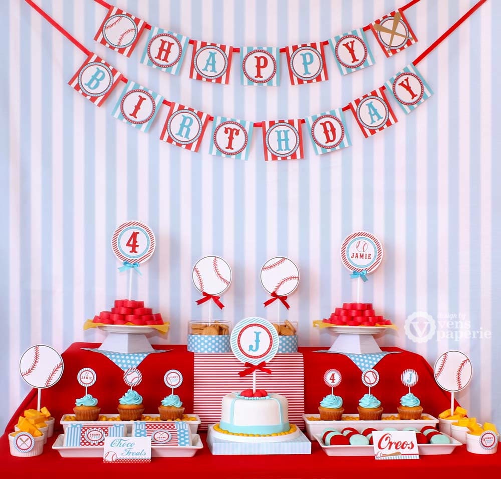 Special Price-Sport Baseball Birthday Party Package Personalized FULL Collection Set - PRINTABLE DIY - PS804CA1x Il_570xn