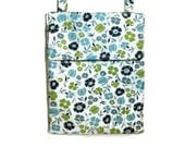 Eco friendly green blue floral Hanging wet bag kitchen wetbag