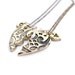 Best Friends Necklaces- Set. Heart Necklaces. Initial Charm Necklaces.Gold & Black. Antique Brass