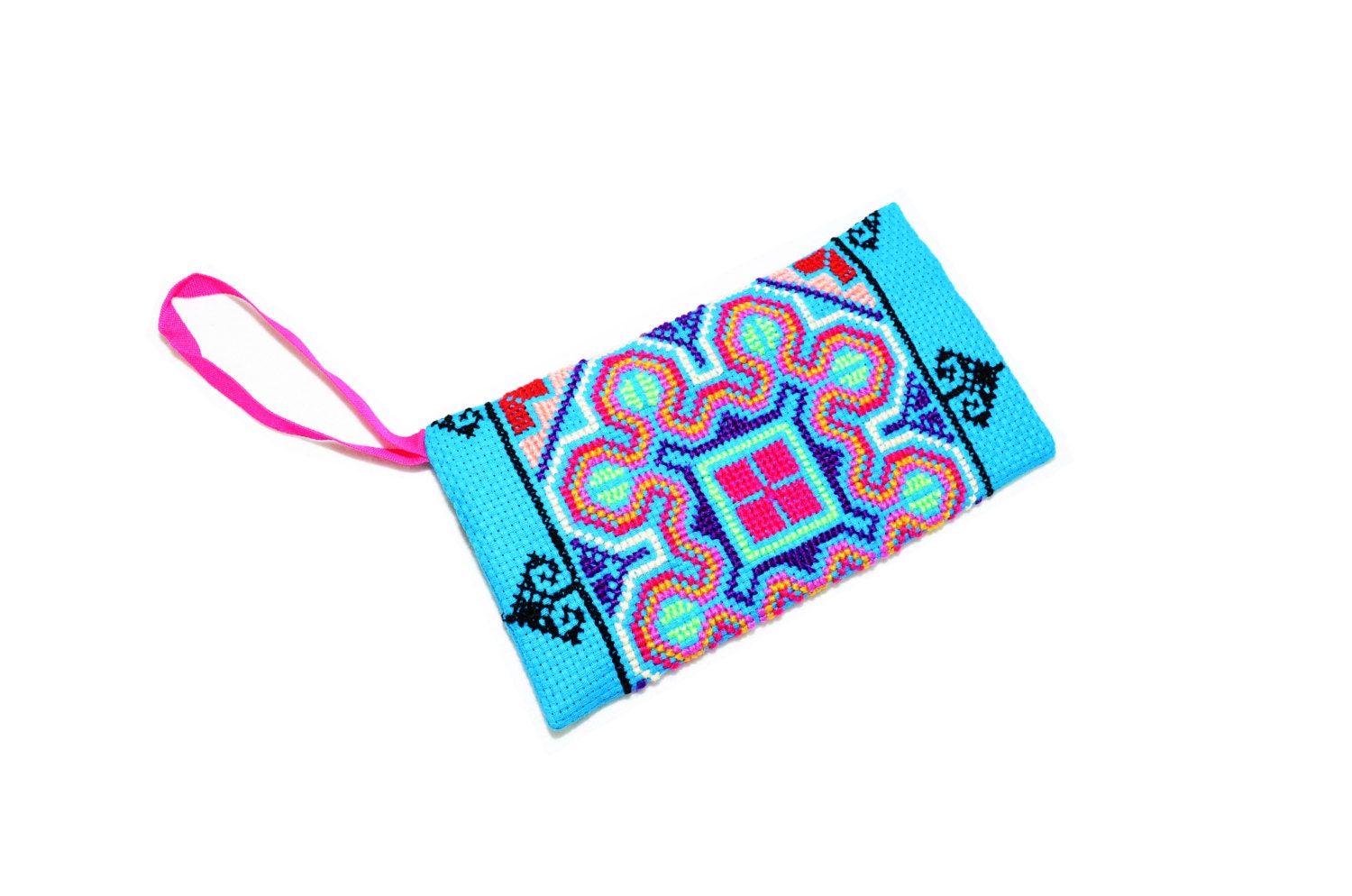 Geometric pattern, embroidery bag,azure women handbag, Chinese embroiedery,blue cross stitch bag, oriental, purse,wallet,gift for her