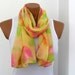 Pastel Scarf, Orange Green Yellow, Women Scarf, Colorful Scarf