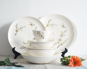 Stetson Yellow Dogwood Dinnerware Set - 51 pieces - 8 Place Settings and Serving Dishes - Marcrest Dixie