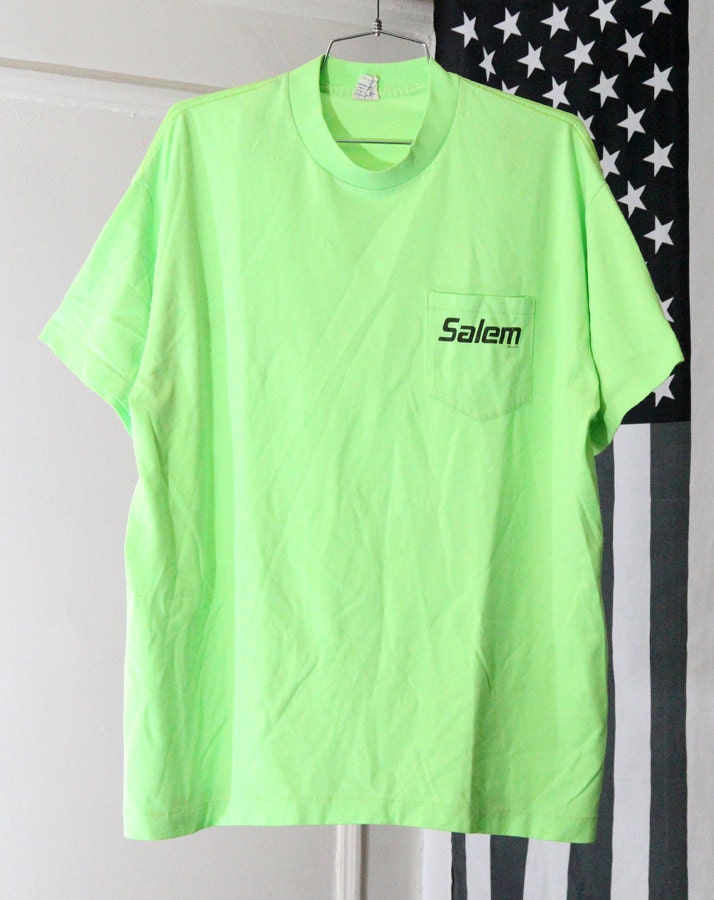 Neon Green 90s Salem Cigarettes T-Shirt