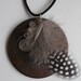 Black suede tribal elements necklace: rose quarts, feather, shark tooth, wooden pendant, spiral charm. Wicca shaman hippie boho native pagan