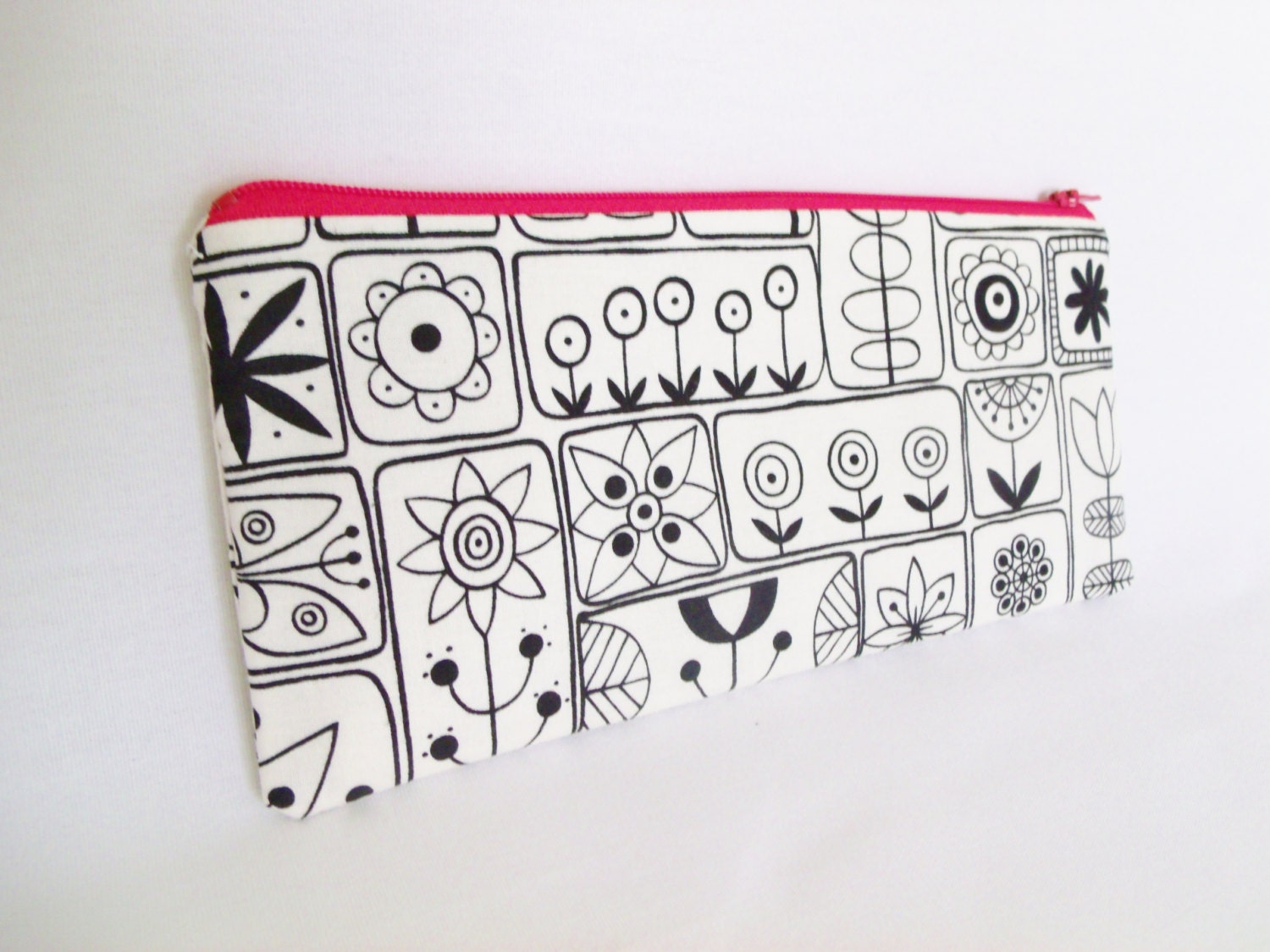 Modern Flowers Pencil Bag