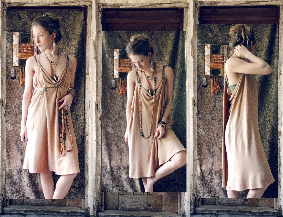 mama wolf smock dress. organic cotton/hemp blend. hand dyed colors. 'made to order'