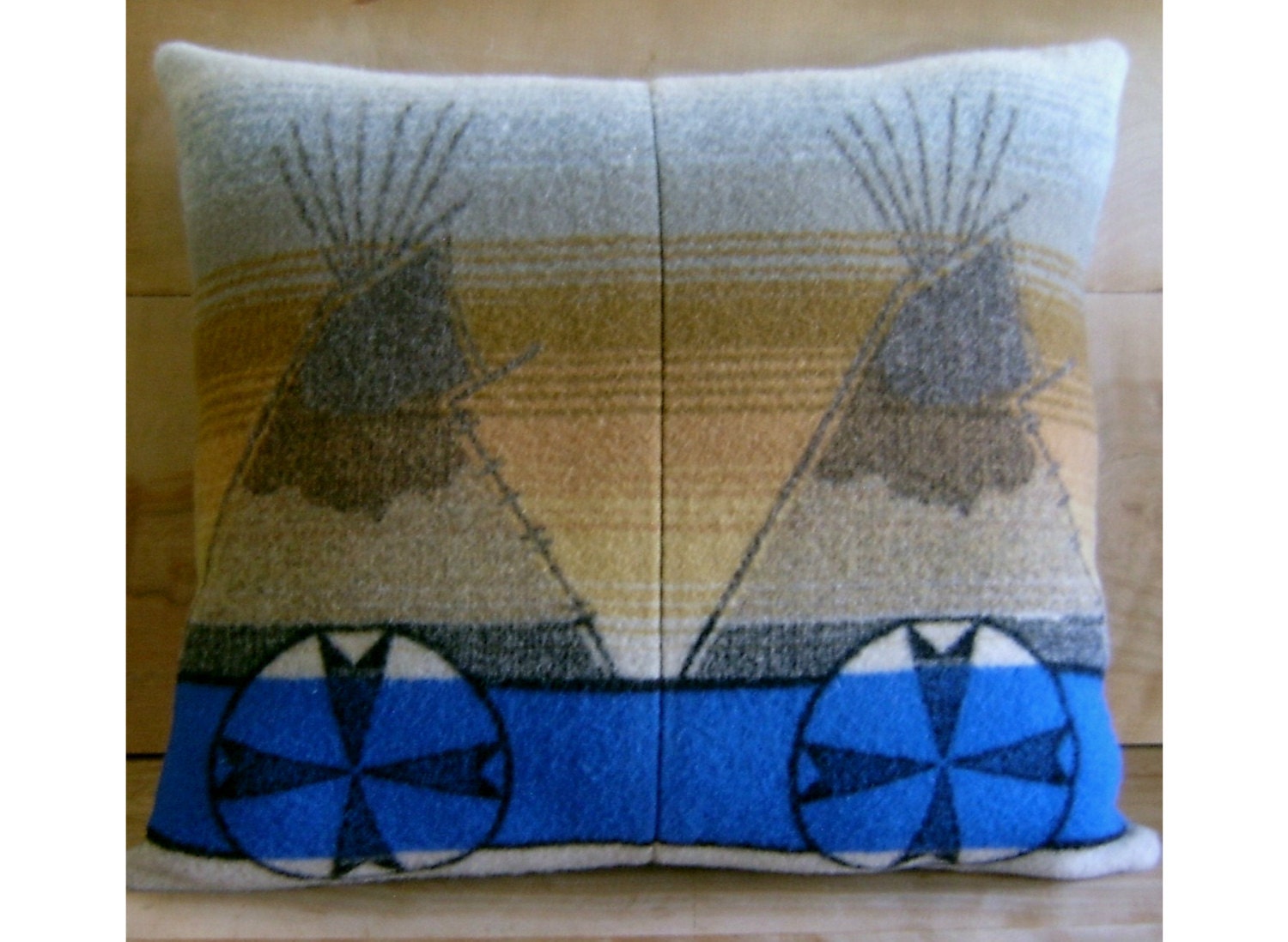 Wool Throw Pillow, 18x20 ... Native, Geometric, Tribal