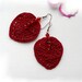 Crochet Earrings - Leaf Earrings - Crochet Jewellery