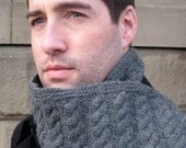 Cable Knit Scarf in Gray