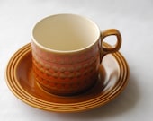 Hornsea Saffron teacup & saucer 1960s/1970s