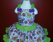 Megan's Summer Dress in Pink and Purple Elephants