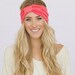Wide Turband Headband - Sparrow Headband in Melon Stretchy Jersey Hair Band Ruched with Fabric Wrap