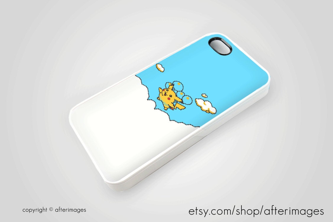 Balloon Pikachu iPhone 5 4 4S Case iPhone 4 New Pokemon Cute Kawaii Retro Silicone