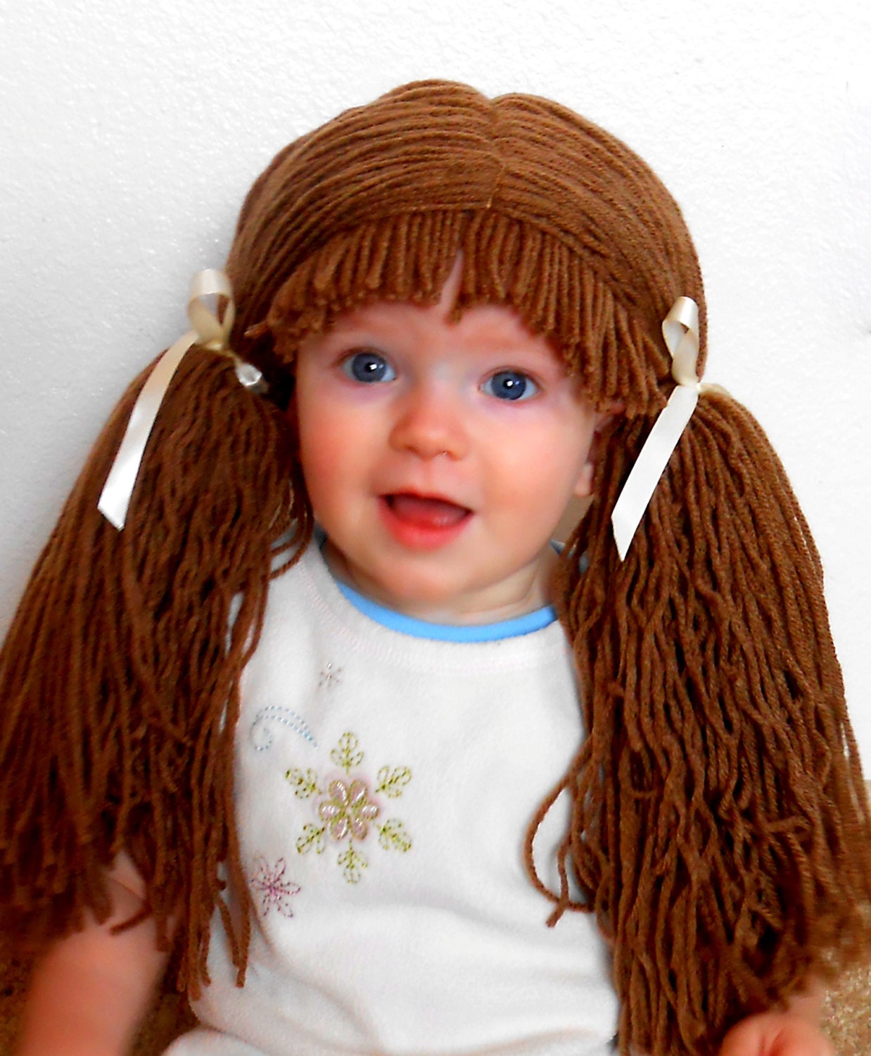 Doll Wig Cabbage Patch Inspired Baby Hat Baby Girl Halloween Costume Pageant Hair