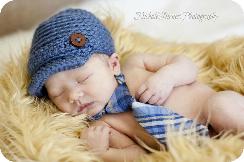 Newborn Newsboy Hat, Boy Photo Prop, Newborn Boy Hat.
