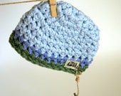 Eco friendly TODDLER organic cotton hat, earth day gift, unisex crochet beanie, robins egg blue sky blue seafoam green