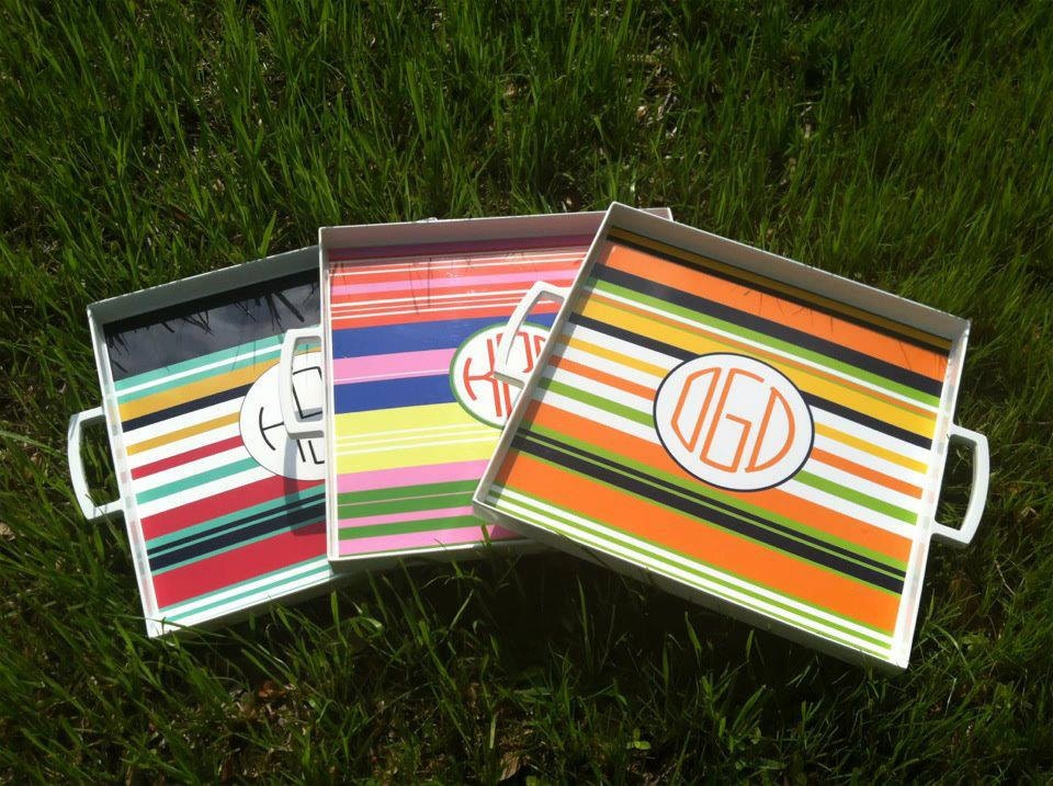 cP Home- Monogrammed Trendy Trays by conniption Prints