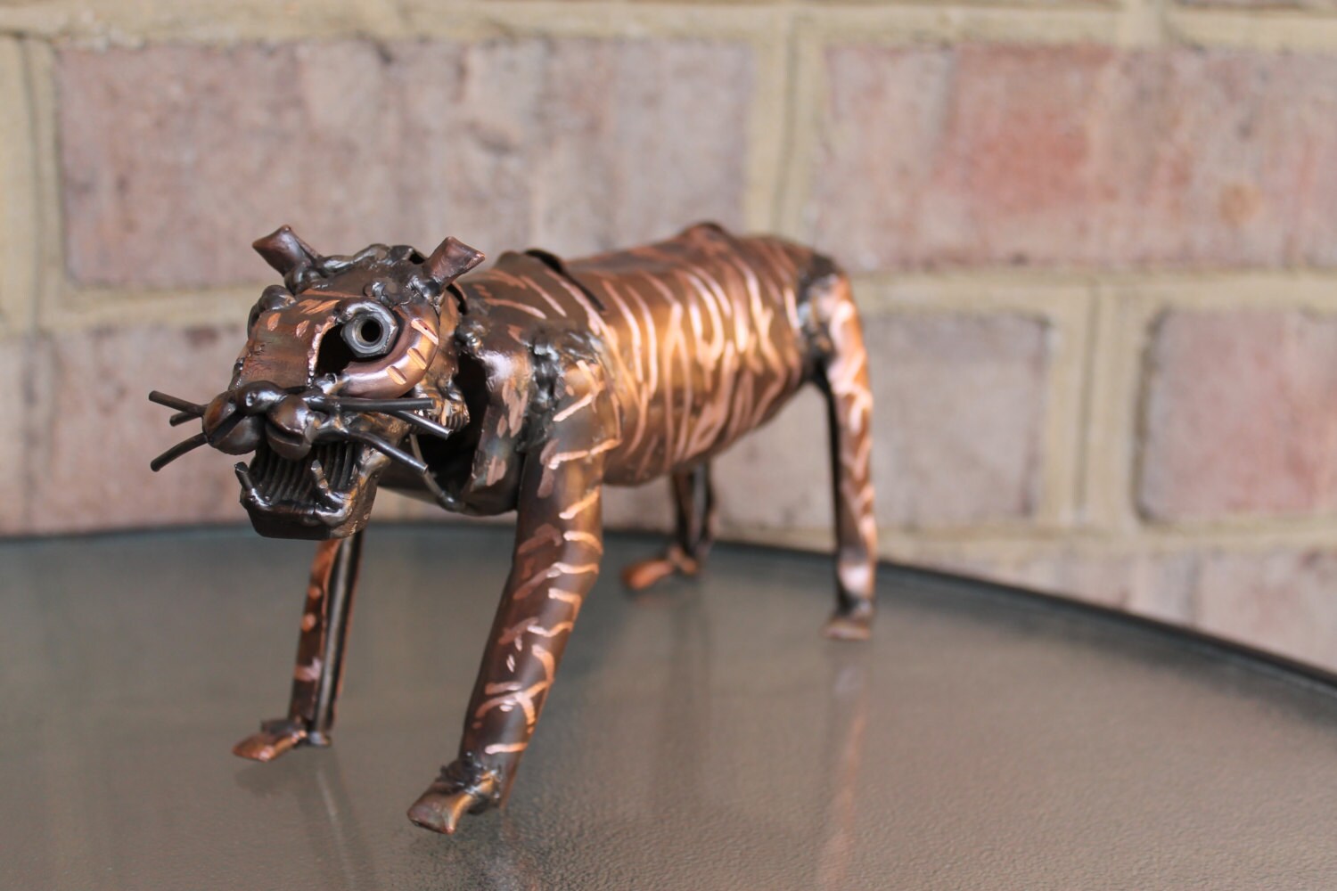 Sansa The Tiger, Recycled Metal Sculpture
