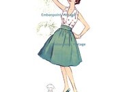 Plus Size (or any size) Vintage 1950s Dress Pattern - PDF - Pattern No 6: Barbara
