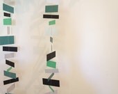 Elegant Emerald, Black and Silver Pennant Paper Garland - 2.5 metre (8.2 ft) Wedding, Engagement, housewarming, party home decor
