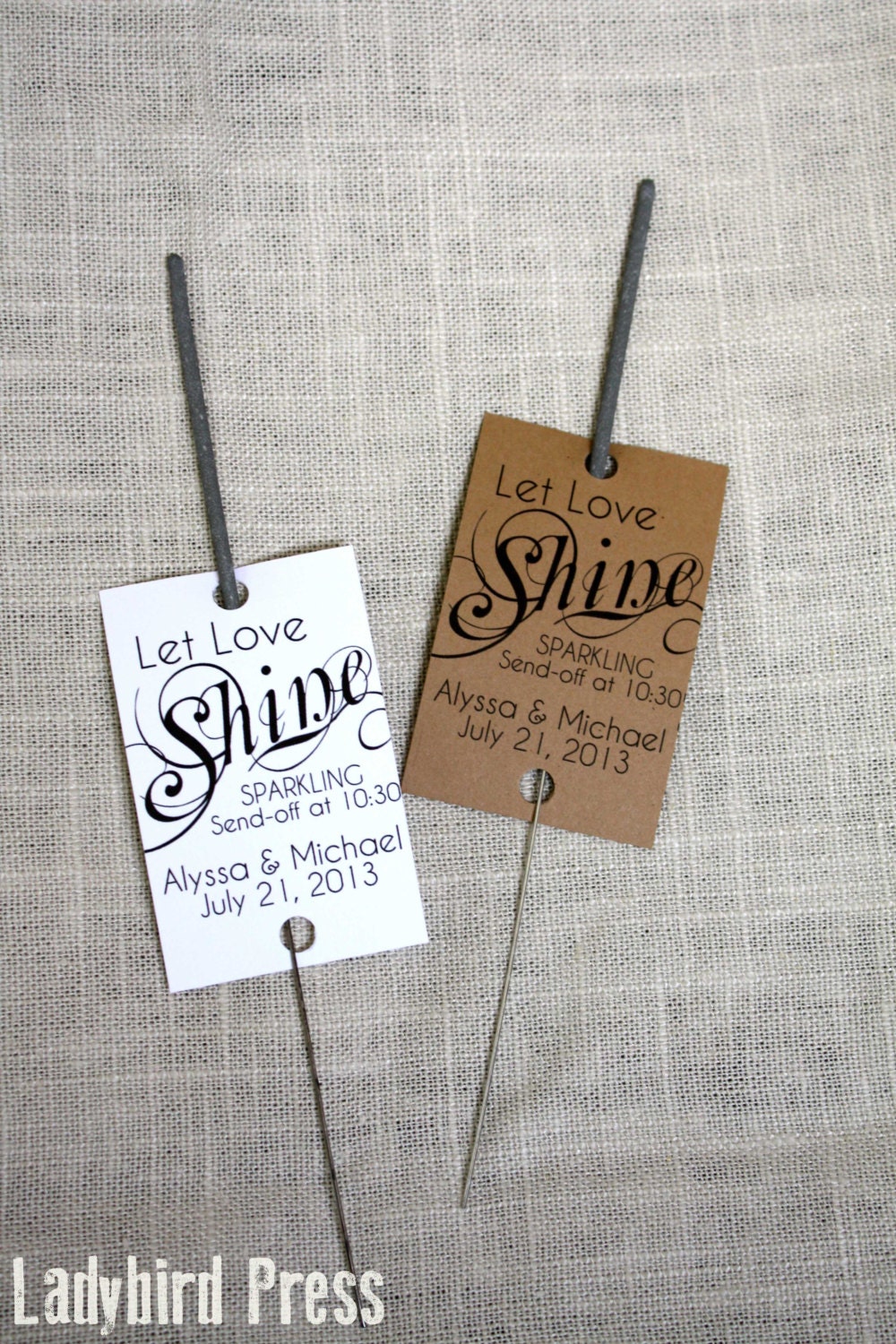 Sparkler Tags - Personalized Printable Wedding Favor Sparkler Tags - PDF - DIY - Shine