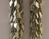 Silver Leaf Chain Earrings - Modern, 60s, Flirty, Gift for Botanist, Horticulturalist, Nature Lover, Environmentalist, Outdoorsy
